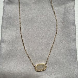 Kendra Scott gold iridescent Drusy Elise necklace